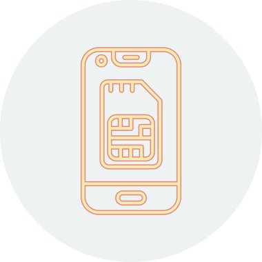 Cep telefonu simgesi, vektör illüstrasyonu