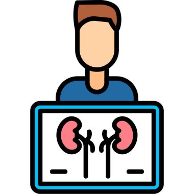 Ciğerler. Web simgesi basit tasarım