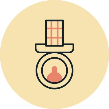 Bir kilit simgesinin vektör illüstrasyonu