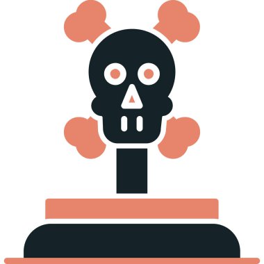 Kafatası. Web simgesi basit illüstrasyon