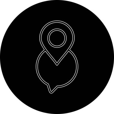 konum simgesi izole vektör soyut arkaplan