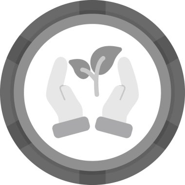 Bitki simgesinin vektör illüstrasyonu