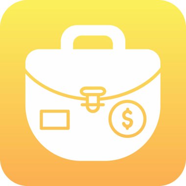 çanta çantası simgesi, modern tasarım illüstrasyonu