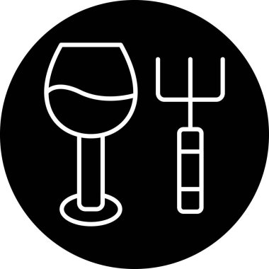 şarap ikonu vektör illüstrasyonu