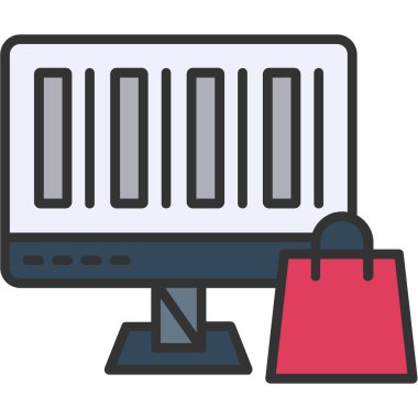 Alışveriş. Web simgesi basit illüstrasyon