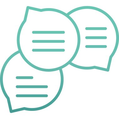 konuşma kabarcıklar simge vektör çizim