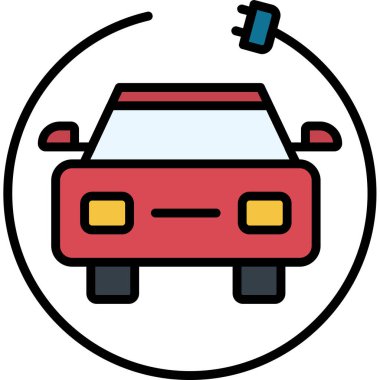 - Araba. Web simgesi basit illüstrasyon