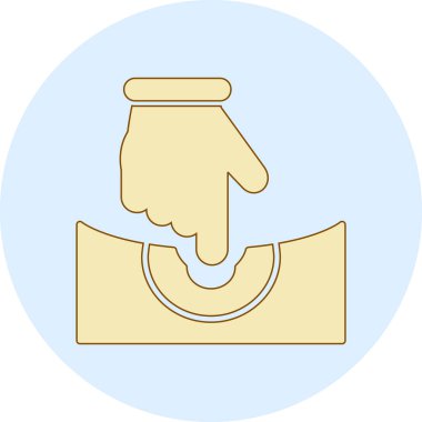 Çanta simgesinin vektör illüstrasyonu