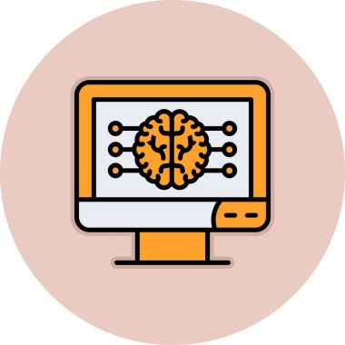 bilgisayar ekranı ikon vektör çizimi tasarımı