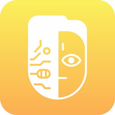 Bir maske simgesinin vektör illüstrasyonu