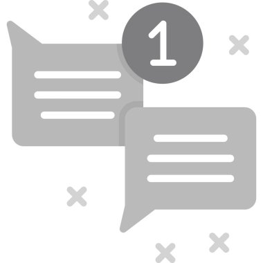 Sohbet simgesi, basit vektör illüstrasyonu