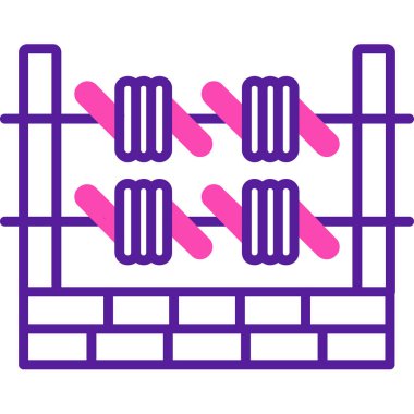 Parmaklıklar. Web simgesi basit illüstrasyon