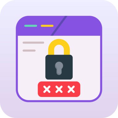 Kilit, vektör illüstrasyonunun web simgesi tasarımı
