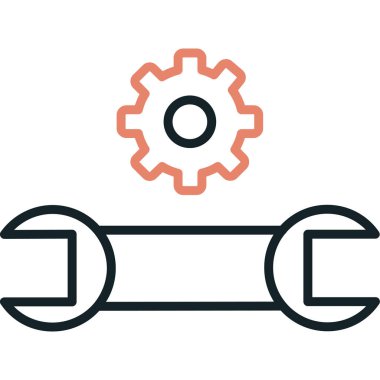 Dişliler. Web simgesi basit illüstrasyon