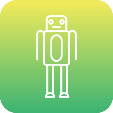 vektör robot simgesi, basit illüstrasyon