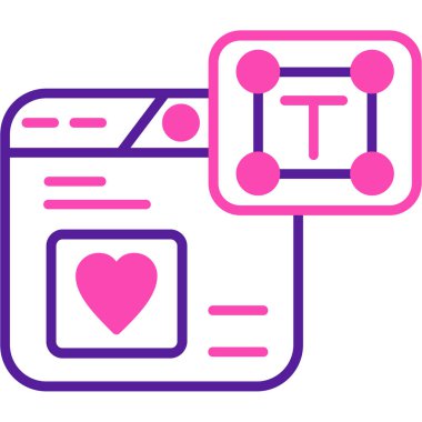 Basit vektör çizimi aşkı