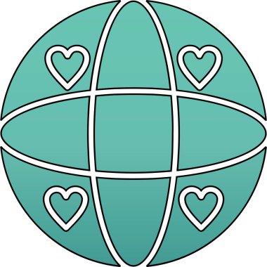 Aşk. Web simgesi basit illüstrasyon