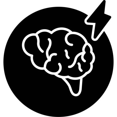 beyin ikonu vektör illüstrasyonu