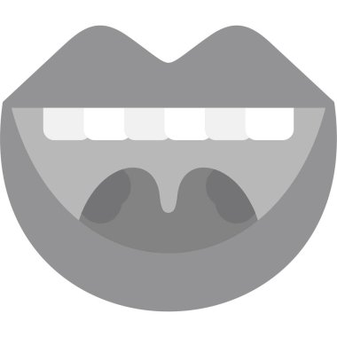 düz tasarım ağız vektör çizimi