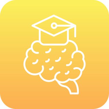 vektör mezuniyet cap simgesi