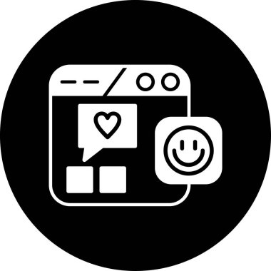 Modern aşk simgesinin vektör çizimi