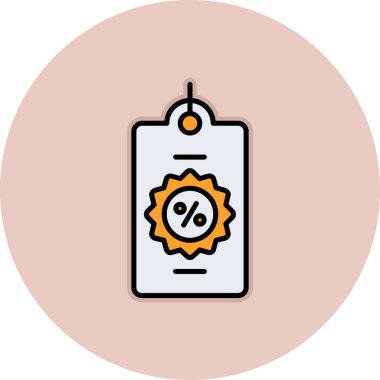 etiket simgesi, vektör çizimi