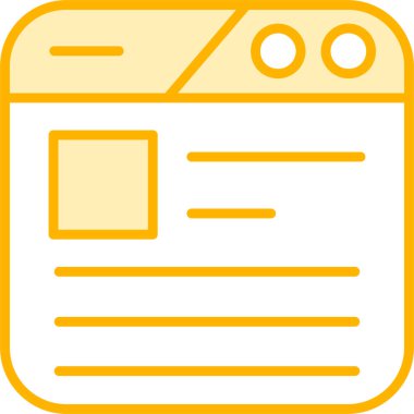 Web sayfası simgesi, vektör illüstrasyonu