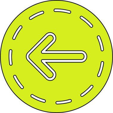 Bir çizgi film ve sarı okun vektör çizimi