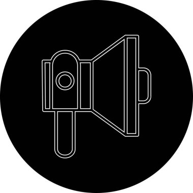 Megafon ikonu vektör illüstrasyonu