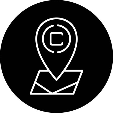 Vektör konumu simge illüstrasyonu