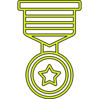 Madalya. Web simgesi basit illüstrasyon