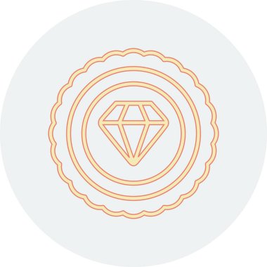 Elmas. Web simgesi basit illüstrasyon