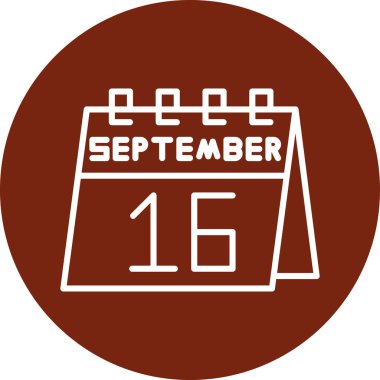 Takvim simgesinin vektör illüstrasyonu