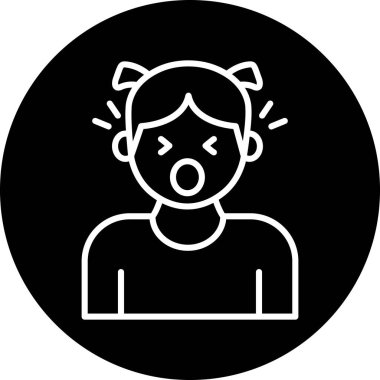 Kadın ve kız ikonunun vektör illüstrasyonu