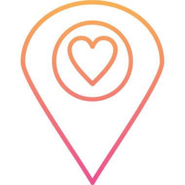 Kalp. Web simgesi basit illüstrasyon