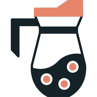 Kahve makinesi simgesi, vektör illüstrasyonu