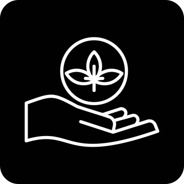 Bitki simgesi, vektör illüstrasyonlu kitap