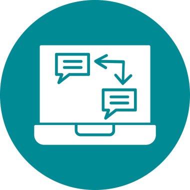 Bilgisayar. Web simgesi basit illüstrasyon