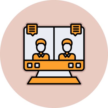 Bir adam ve dizüstü bilgisayarın vektör çizimi