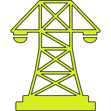 Petrol platformu vektör illüstrasyonu