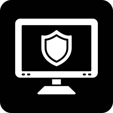 Güvenlik. Web simgesi basit illüstrasyon