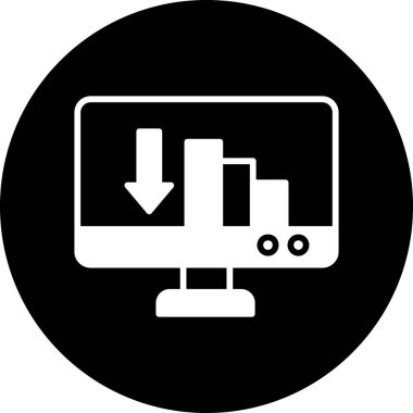 Bilgisayar modern simgesinin vektör illüstrasyonu