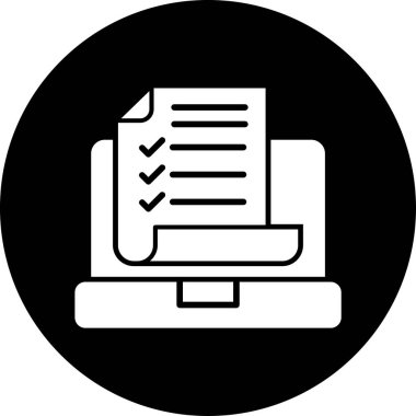 belge simgesi vektör illüstrasyonu