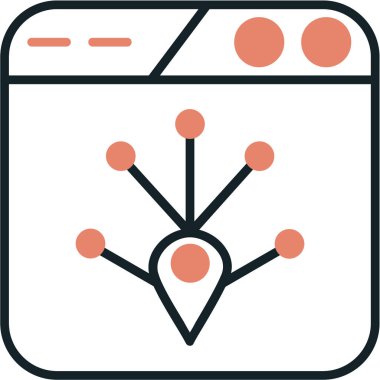 şebeke. Web simgesi basit illüstrasyon