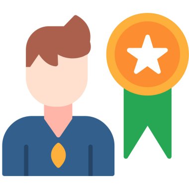 iş adam düz simgesi