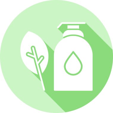 Damla simgesi olan bir şişenin vektör çizimi