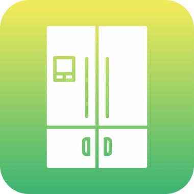 Eşsiz buzdolabı vektör simgesi