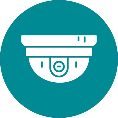 Benzersiz CCTV kamera vektör çizgisi simgesi