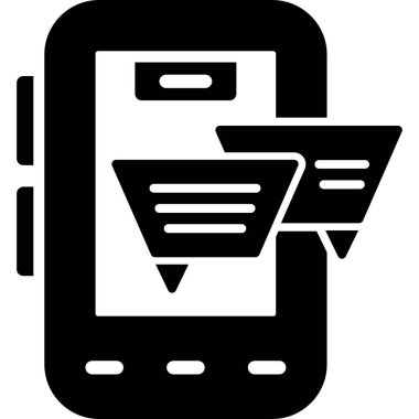 Mobil alışveriş vektör simgesi