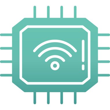 Kablosuz. Web simgesi basit illüstrasyon